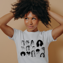 Load image into Gallery viewer, Hairstyle Girls Unisex Softstyle T-Shirt, African American Hair Tees, Natural Hair Apparel, Braided Styles Shirt, Textured Hair