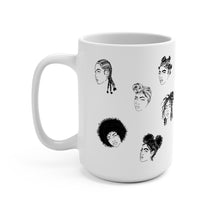 Load image into Gallery viewer, Hairstyle Girls Mug 15oz | Artistic Black Hair Designs | Gift for Hair Lovers, Black History Month, Home Decor, Coffee