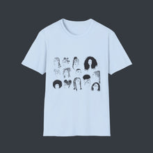 Load image into Gallery viewer, Hairstyle Girls Unisex Softstyle T-Shirt, African American Hair Tees, Natural Hair Apparel, Braided Styles Shirt, Textured Hair