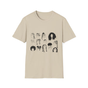 Hairstyle Girls Unisex Softstyle T-Shirt, African American Hair Tees, Natural Hair Apparel, Braided Styles Shirt, Textured Hair