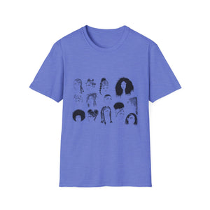 Hairstyle Girls Unisex Softstyle T-Shirt, African American Hair Tees, Natural Hair Apparel, Braided Styles Shirt, Textured Hair