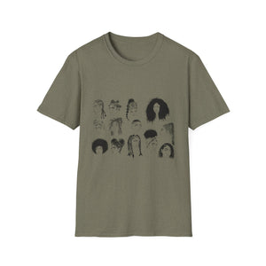 Hairstyle Girls Unisex Softstyle T-Shirt, African American Hair Tees, Natural Hair Apparel, Braided Styles Shirt, Textured Hair