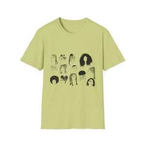 Hairstyle Girls Unisex Softstyle T-Shirt, African American Hair Tees, Natural Hair Apparel, Braided Styles Shirt, Textured Hair